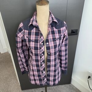 Roper Western Stampede Red and Blue Plaid Shirt